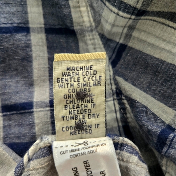 Ruff Hewn Mens Cotton Long Sleeve Button Up Plaid Shirt Size XL - Picture 4 of 6